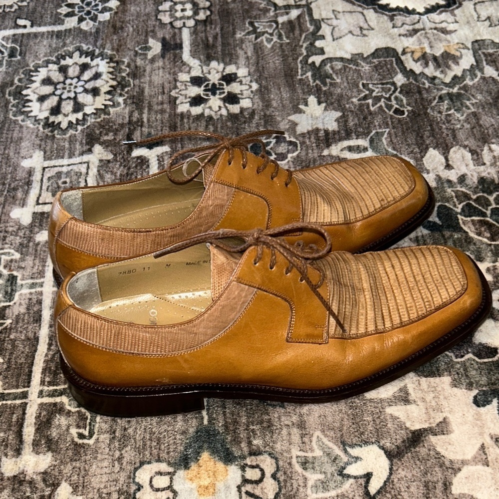 Tan Leather Men's Oxfords